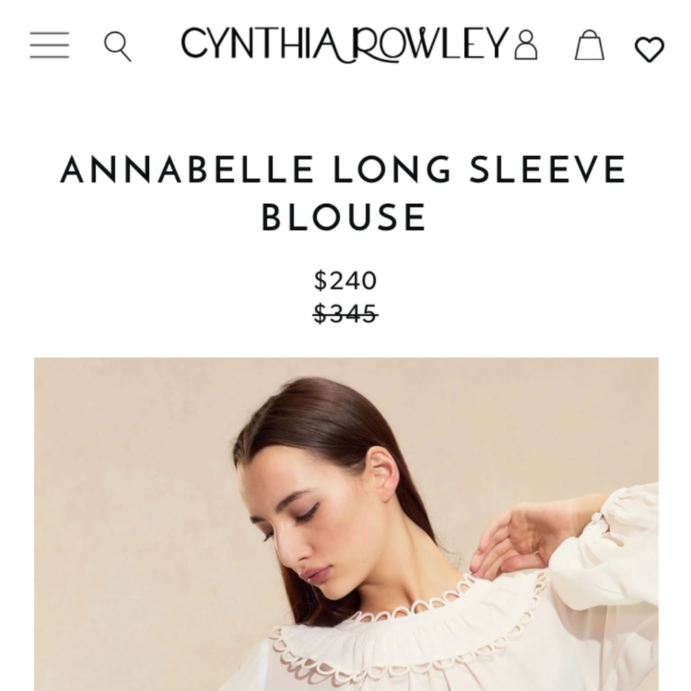 CYNTHIA ROWLEY TOP!! (size small) - Picture 4 of 4